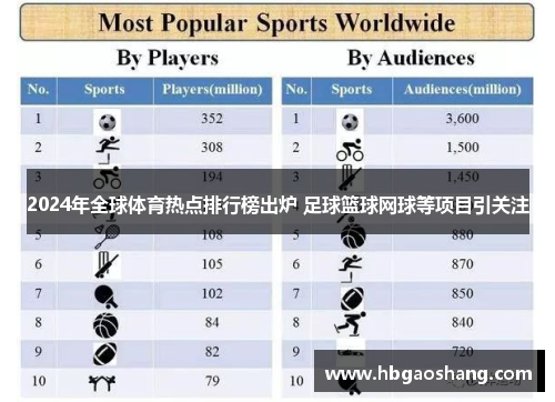 2024年全球体育热点排行榜出炉 足球篮球网球等项目引关注